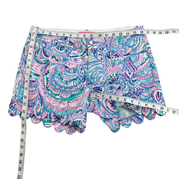 Lilly Pulitzer The Buttercup Scalloped Hem Shorts Sz 6 - Picture 6 of 8